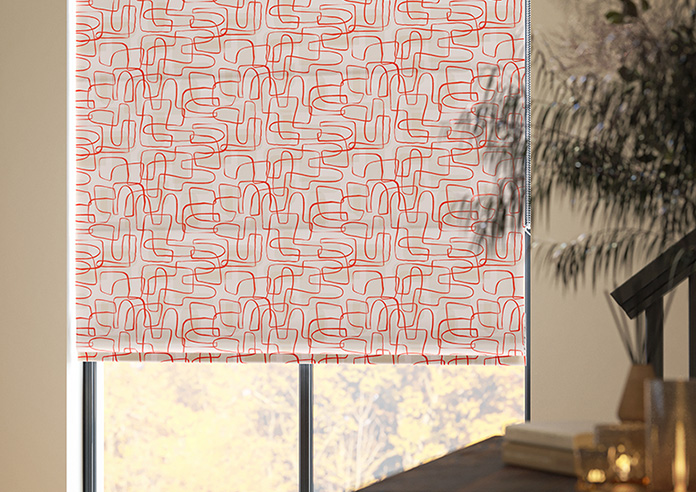 Meander, Orange - Roman Blind - Image 5